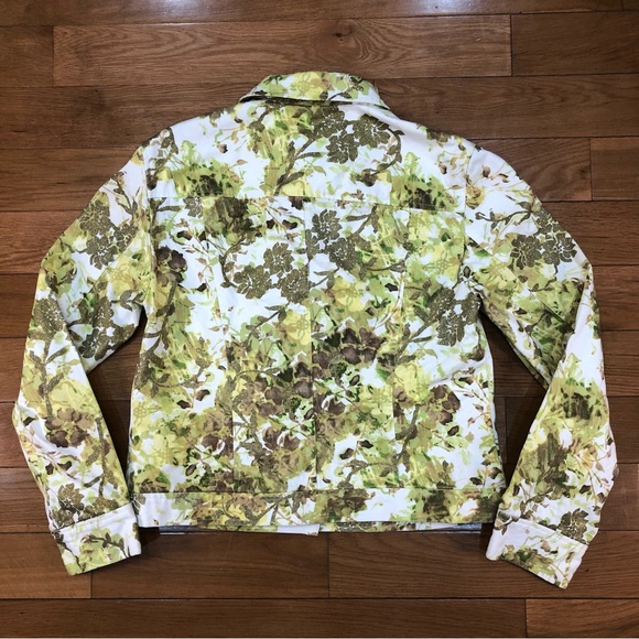 c.l.o.t.h.e.s. Floral Print Button Front Denim Jacket Size M - Picture 6 of 13